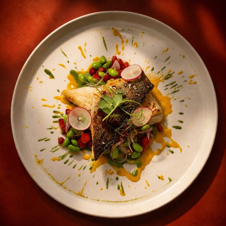 Fresh fish with vegetables, cooked by the private chef at Villa Kyma, Aegina