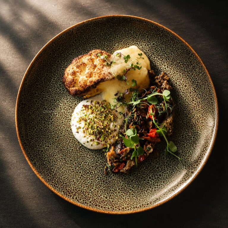 Burrata with greens, cooked by the private chef at Villa Kyma, Aegina