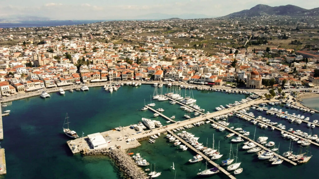 Aegina town harbour